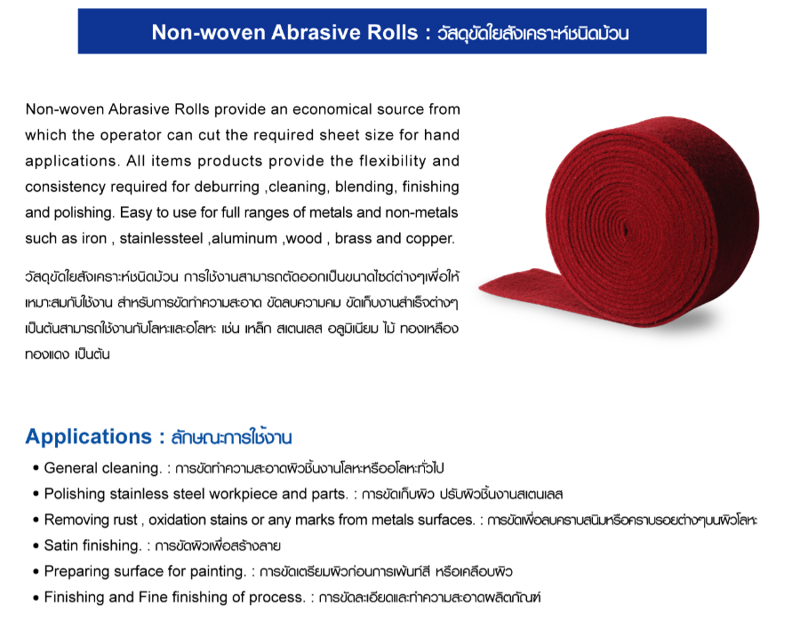 Nonwoven Abrasives Rolls Gritabrasives