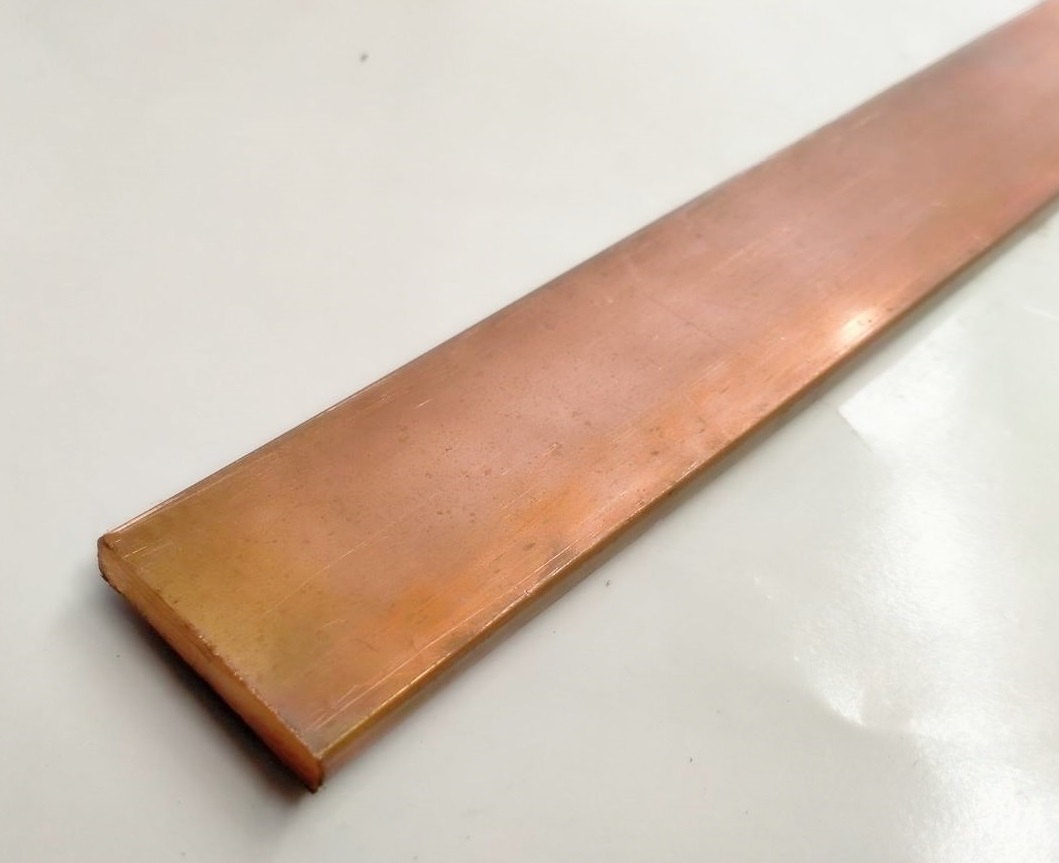 ทองแดง เส้นแบน 1" x 3/8" เกรด C1100 Copper Flat Bar แบ่งขายความยาว 10