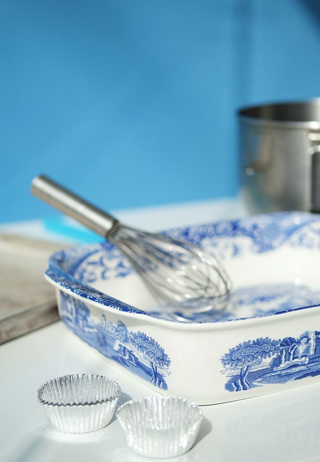 Spode Blue Italian Large Rectangular Handled Dish blueandwhitethailand