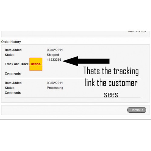 OpenCart DHL Tracking