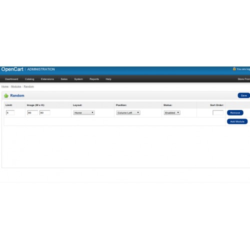 OpenCart Random Products V2 + cache