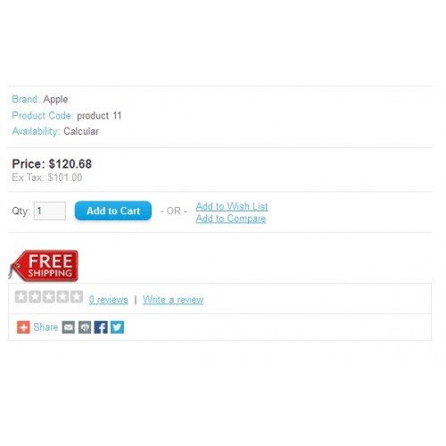 OpenCart Free shipping products