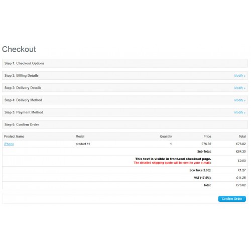 OpenCart Custom Shipping Method Request a Shipping Quote