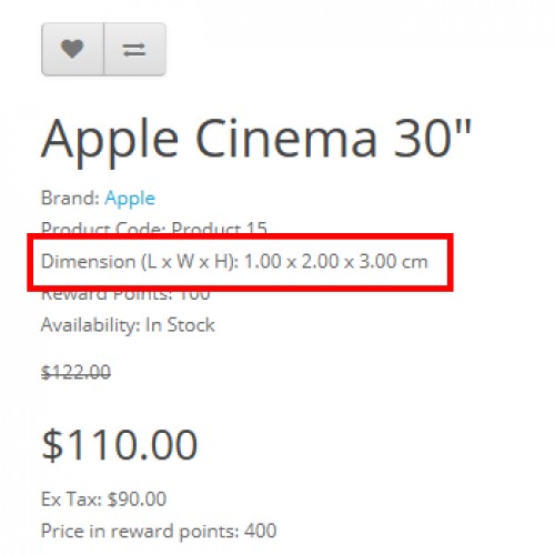 Dimension Weight Chart