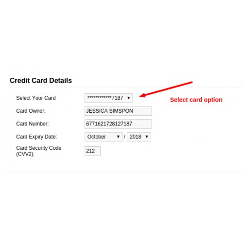 OpenCart Save Credit Card Details For Faster Checkout