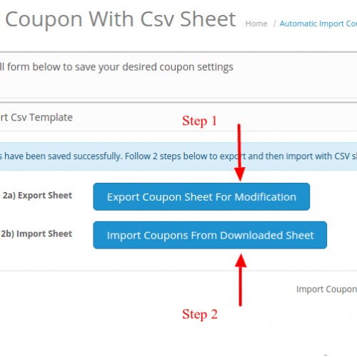 OpenCart Bulk Coupon Generator/Import ( Automatic & Csv Sheet)