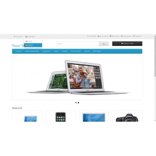 OpenCart Traducción al Español Spanish Language Pack