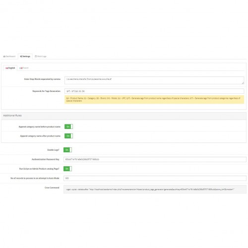 OpenCart Product Tags Generator PRO Automatic & One Click