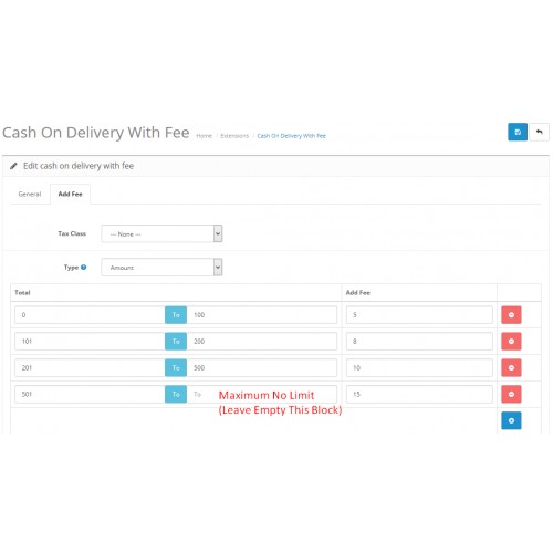OpenCart Cash On Delivery Fee ( COD FEE)