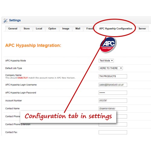 OpenCart APC Shipping Integration (Hypaship)