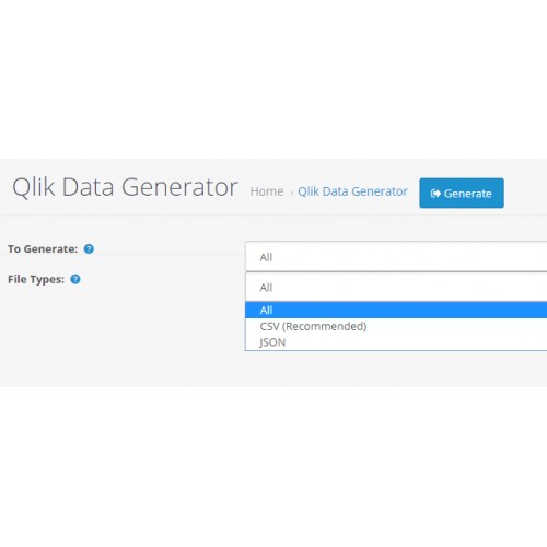 OpenCart CSV/JSON Data Generator