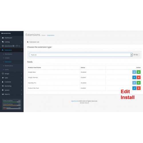 OpenCart Product xml feed on google marchant based