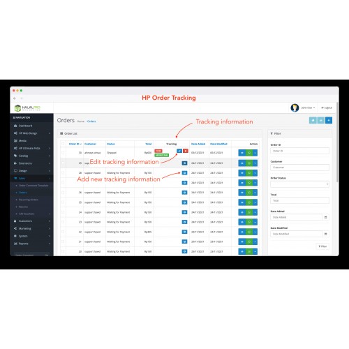 OpenCart Order Tracking with AWB Management [Advanced]