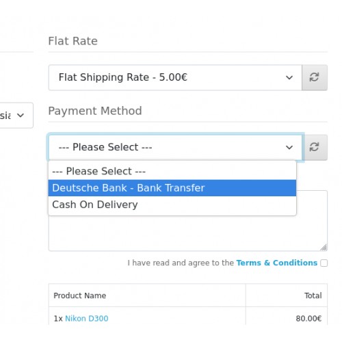 OpenCart Payment Extension Deutsche Bank Transfer