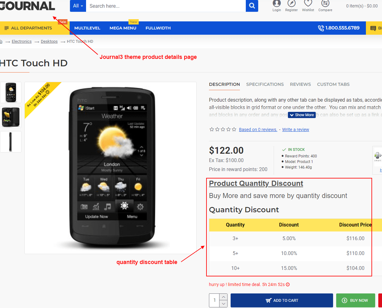OpenCart Product Quantity Discount Enhanced