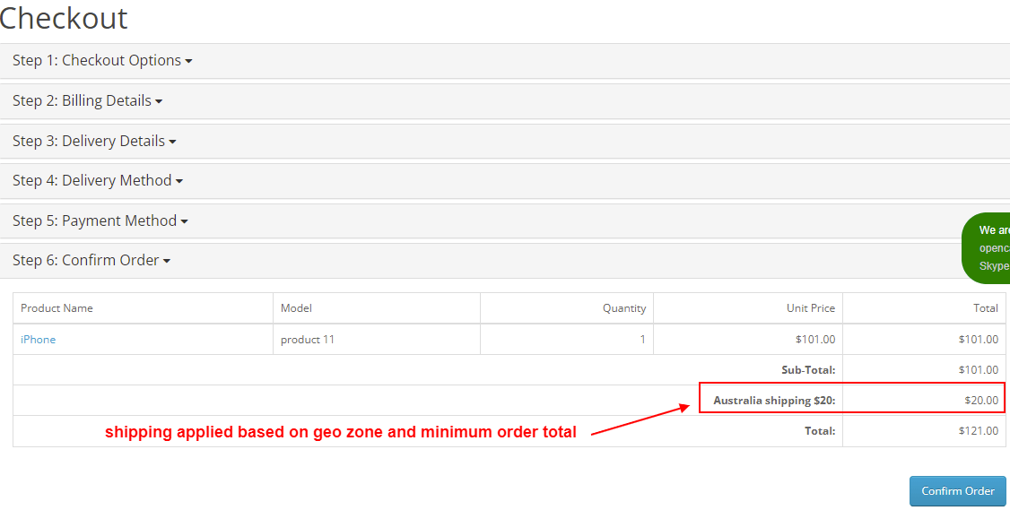 OpenCart Order Total Based Shipping Rate