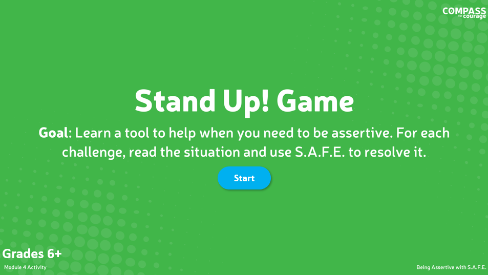 Module 4 Digital Activity Stand Up Game (Grades 6+) COMPASS for