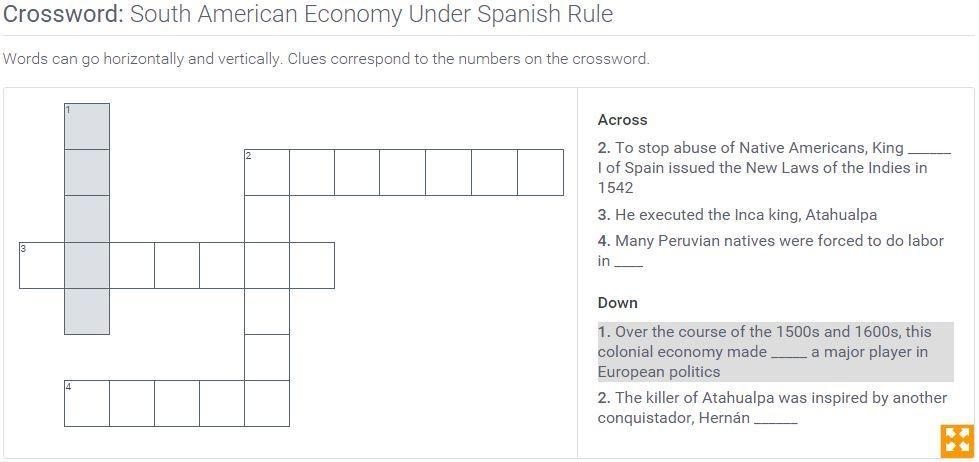 Crossword In Spanish crossword maker for kids