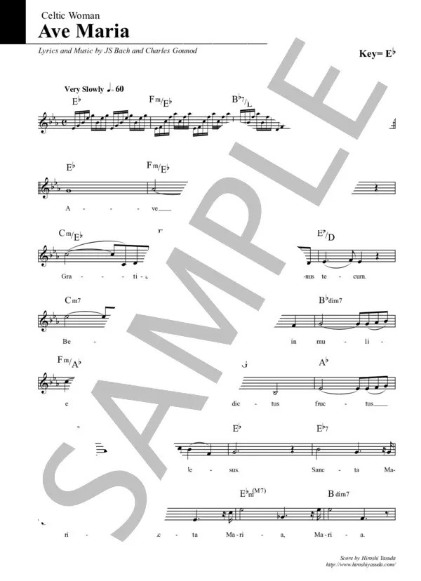 【楽譜】Ave Maria / アベ・マリア / ヨハン・セバスチャン・バッハ (メロディ / 中級) Piascore 楽譜ストア