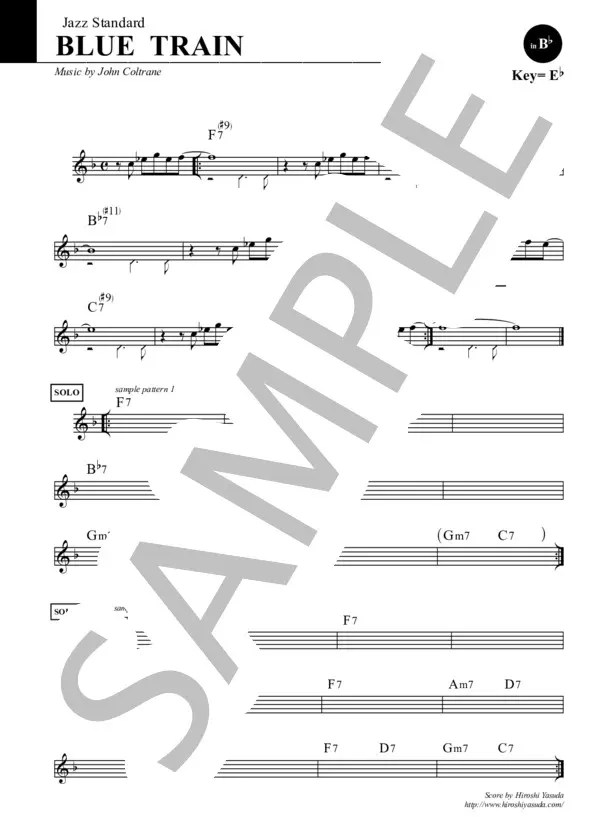 【楽譜】Blue Train inBb / ブルー・トレイン / ジャズ・スタンダード・ライブラリ / ジョン・コルトレーン (テナーサックス