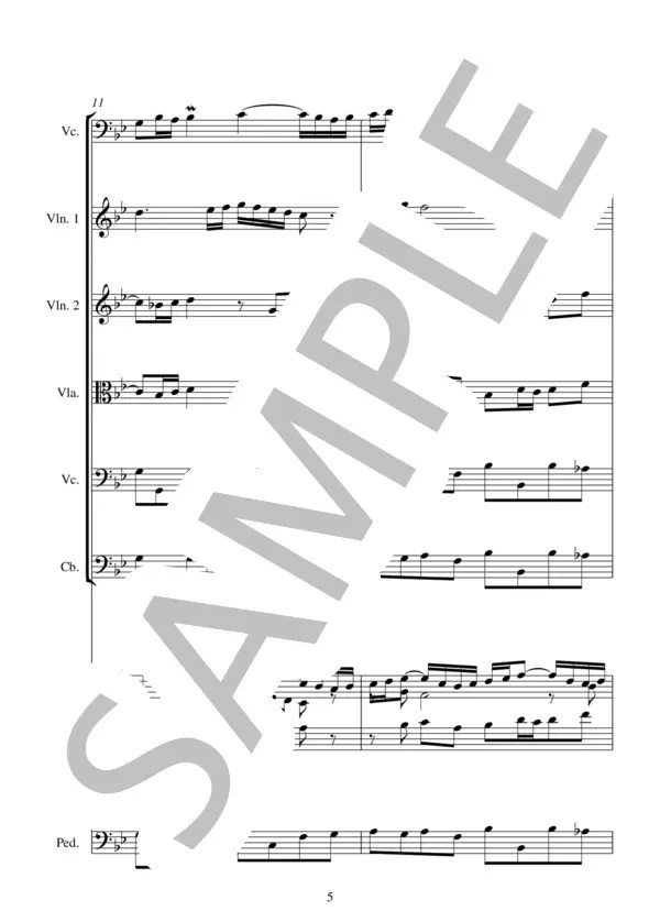 【楽譜】J.S.BACH：CHORAL PRELUDE BWV.659 バッハ：コラール前奏曲 来たれ、異教徒の救い主よ 独奏チェロ＋オルガン