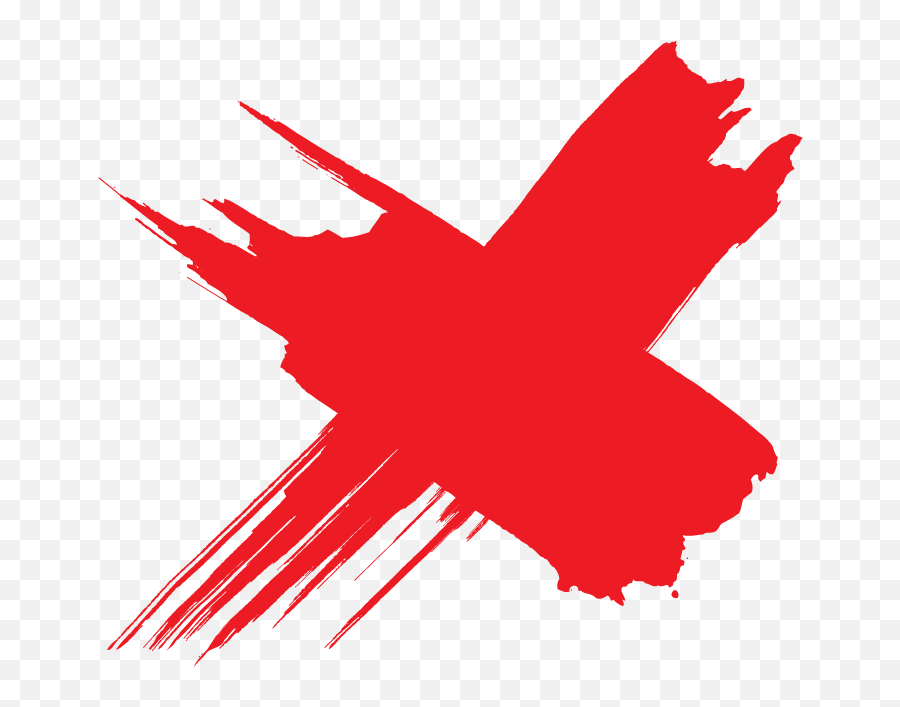 X Clip Art Red Paint X Png,X Mark Transparent Background free