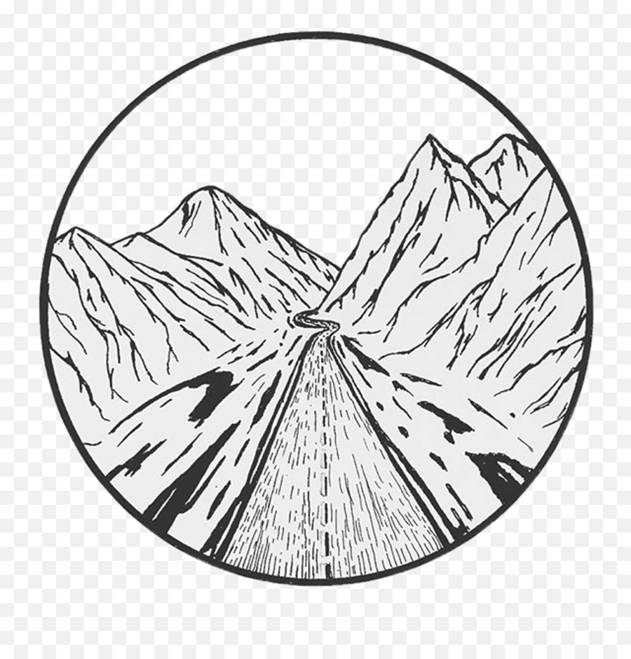 Mountain Travel Indie Aesthetic Black And White Aesthetic Drawings