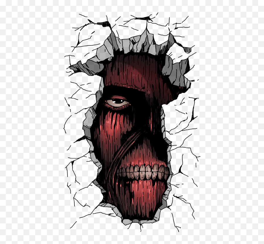 Manga Attaque Des Titans Titan In The Wall Sticker Png,Titans Png