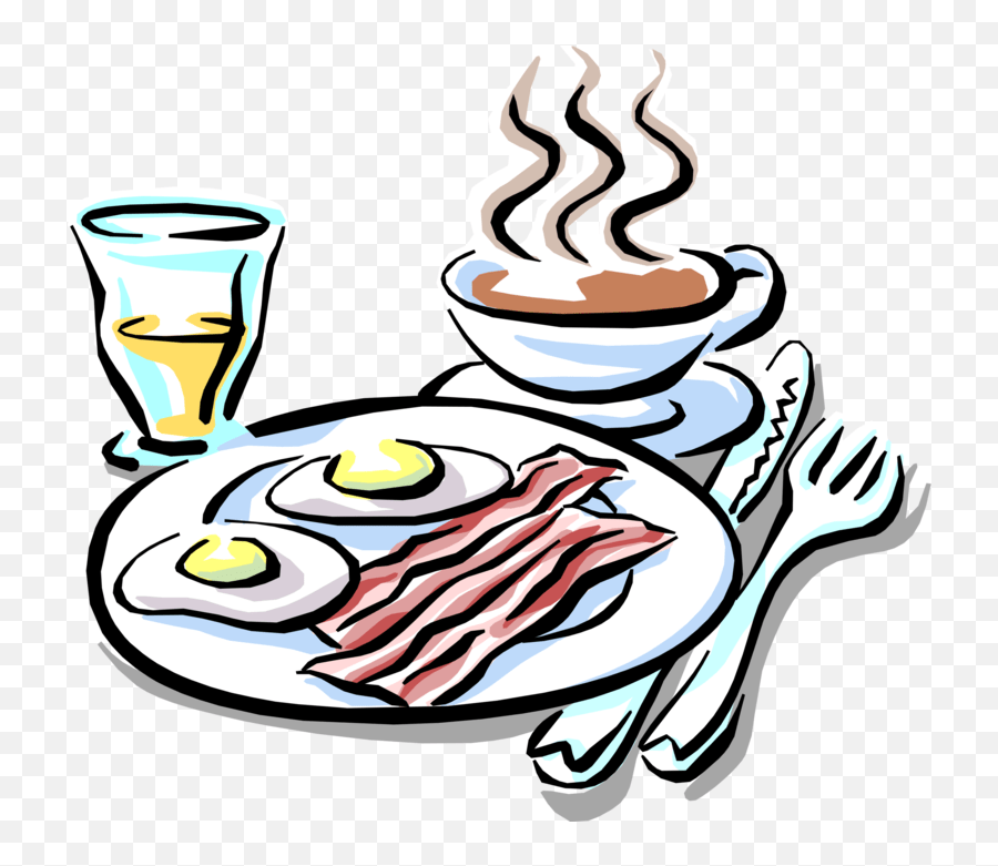 Bacon And Eggs Coffee Breakfast Buffet Clip Art Png,Breakfast Clipart