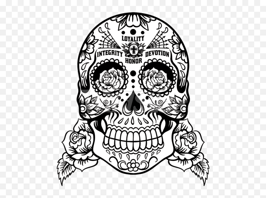 Loyalty Coloring Pages For Teens Printable Png,Sugar Skull Png free