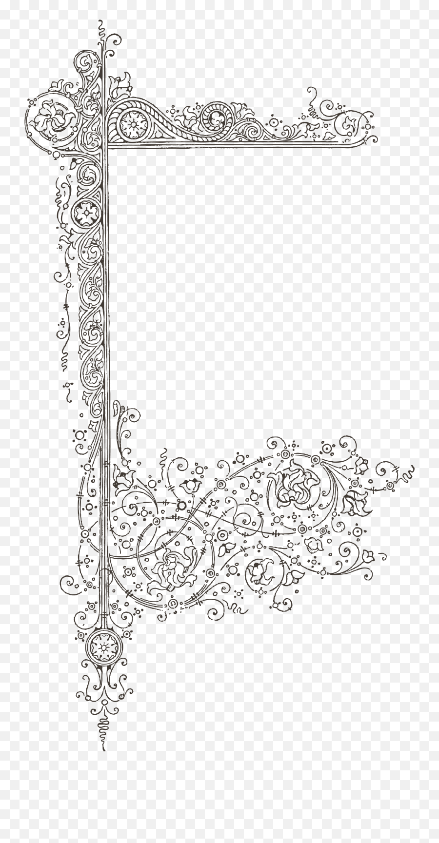Download Transparent Victorian Border Frame Png Lines Dot,Invitation Border Png free