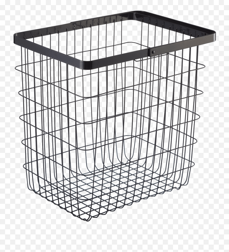 Laundry Wire Basket Yamazaki Black Laundry Basket Png,Laundry Basket