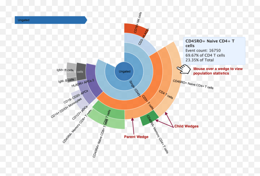 Population Sunburst U2013 Cytobank Sunburst Plot With Percentages Png