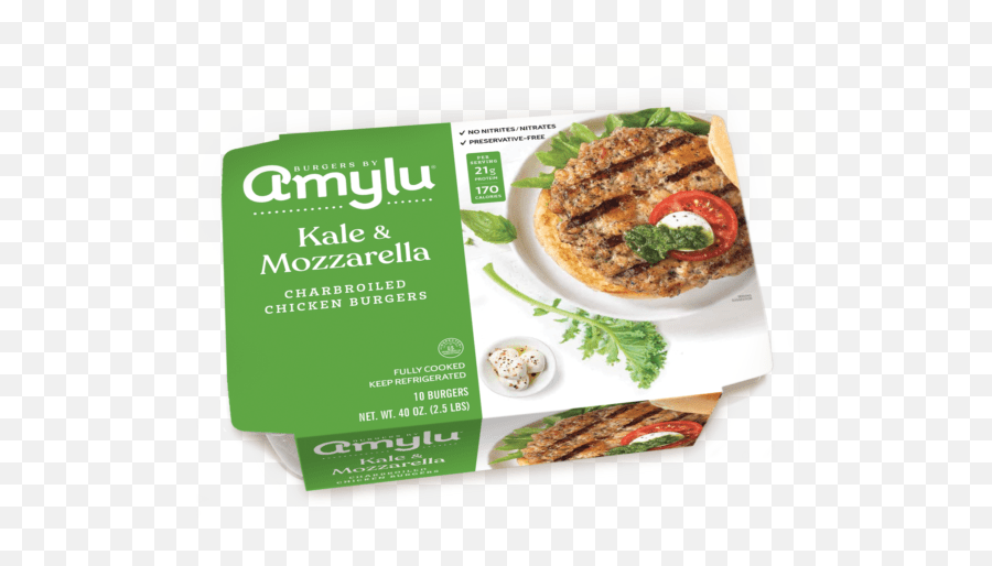 Kale U0026 Mozzarella Chicken Burger Amylu Foods Inc Chicken Burger