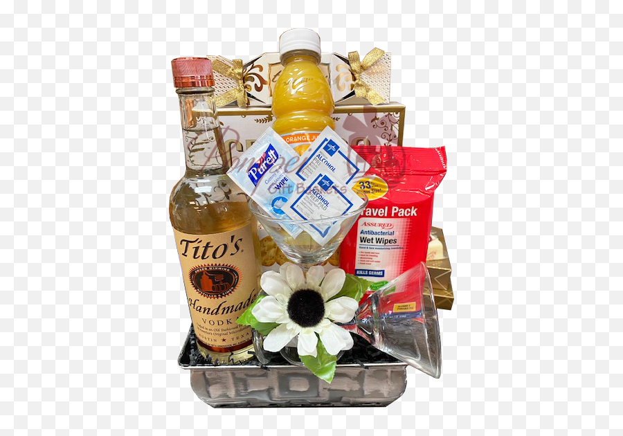 Quarantini Vodka Gift Basket Quarantine Gift Basket Ideas Png,Tito's Vodka Logo Png free