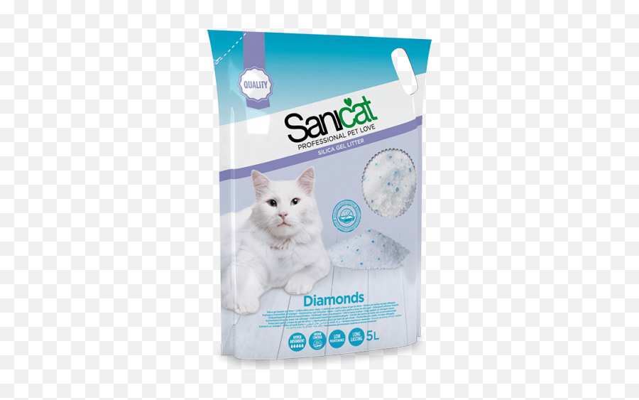 Sanicat Diamonds Silica Litter 38ltr Sanicat Silica Gel Litter Png