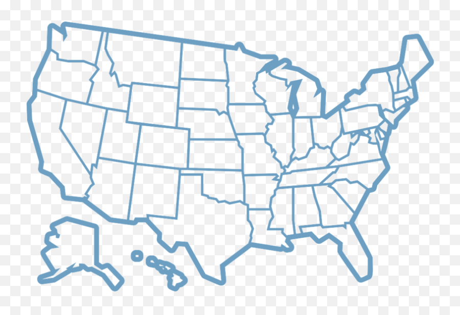 Download United States Map Outline In Outline Us Map Png,United
