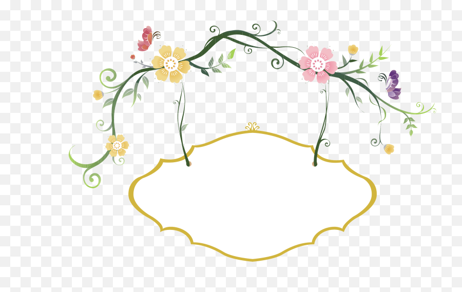 Download Free Eating Hashtag Fresh Flowers Border Hand Illustration