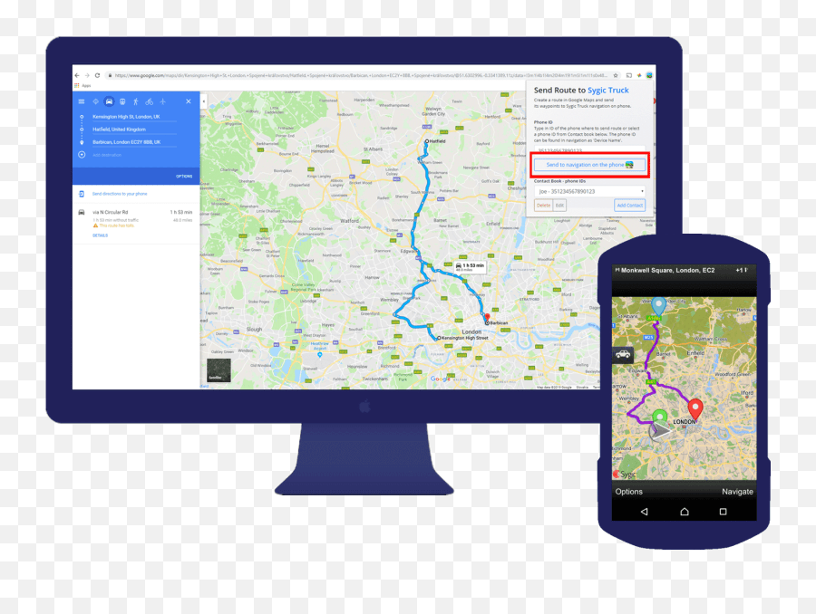 Truck Sygic Bringing Life To Maps App Navigation Google Maps Png,Orange Car Icon Google Maps