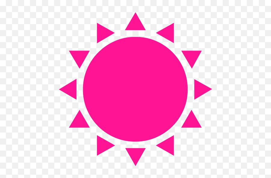 Deep Pink Sun 6 Icon Free Deep Pink Sun Icons Transparent Background
