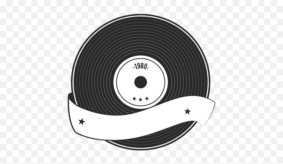Record Year Vinyl Silhouette Disco De Vinil Desenho Png,Vinyl Record