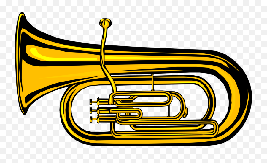 Vector Illustration Of Tuba Large Brass Instrument That Are In Low