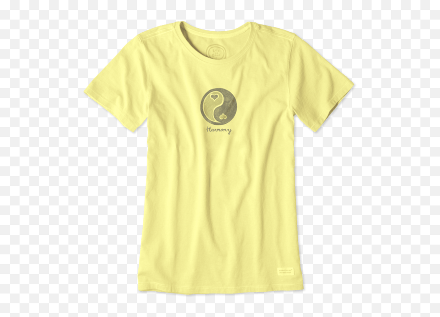 Yellow Life Is Good Tshirt T Shirt Yin Yang Crusher Tees Short Sleeve