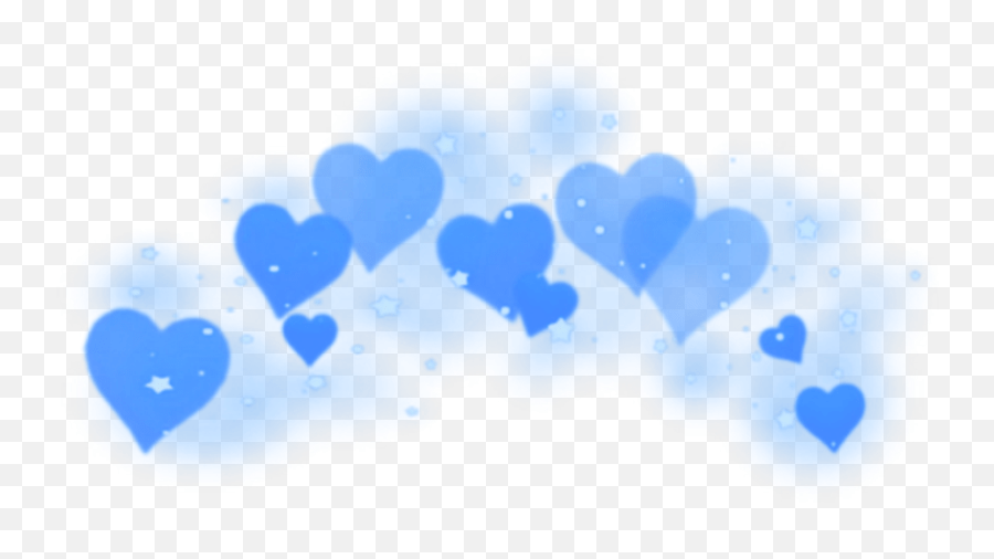 Heart Blue Crown Snapchat Smoke Star Head Tumblr Cute Blue Hearts