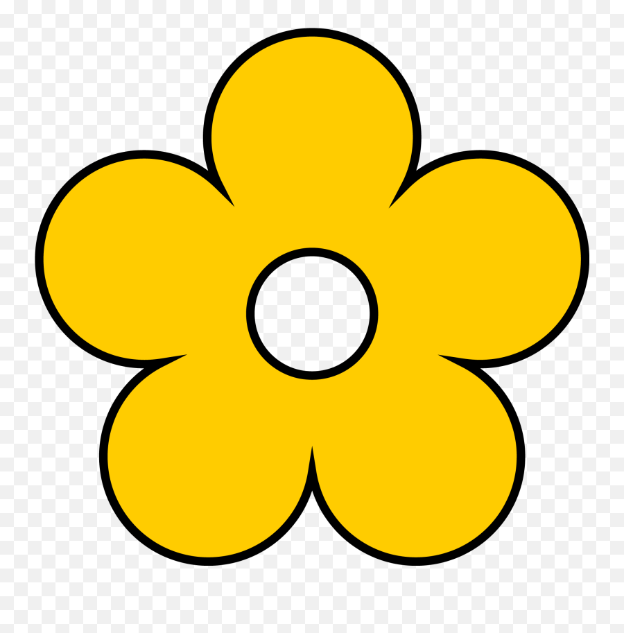 Yellow Flower Clipart Clip Art Of Yellow Flower Png,Flower Cartoon