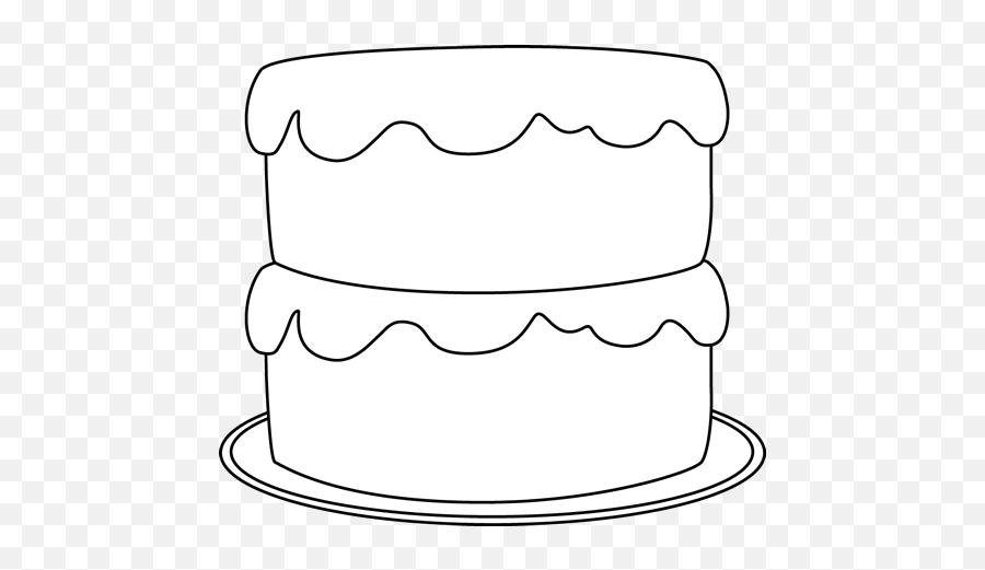 Cake Black And White Happy Birthday Clipart Birthday Cake Clipart