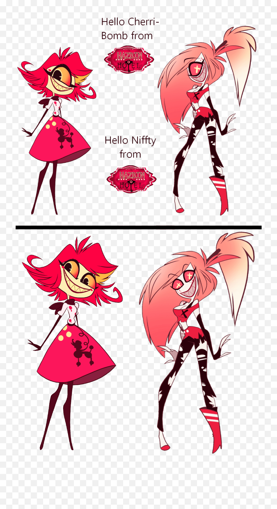 That Feeling When Your Eyes Do Some Hazbin Hotel Niffty And Cherri