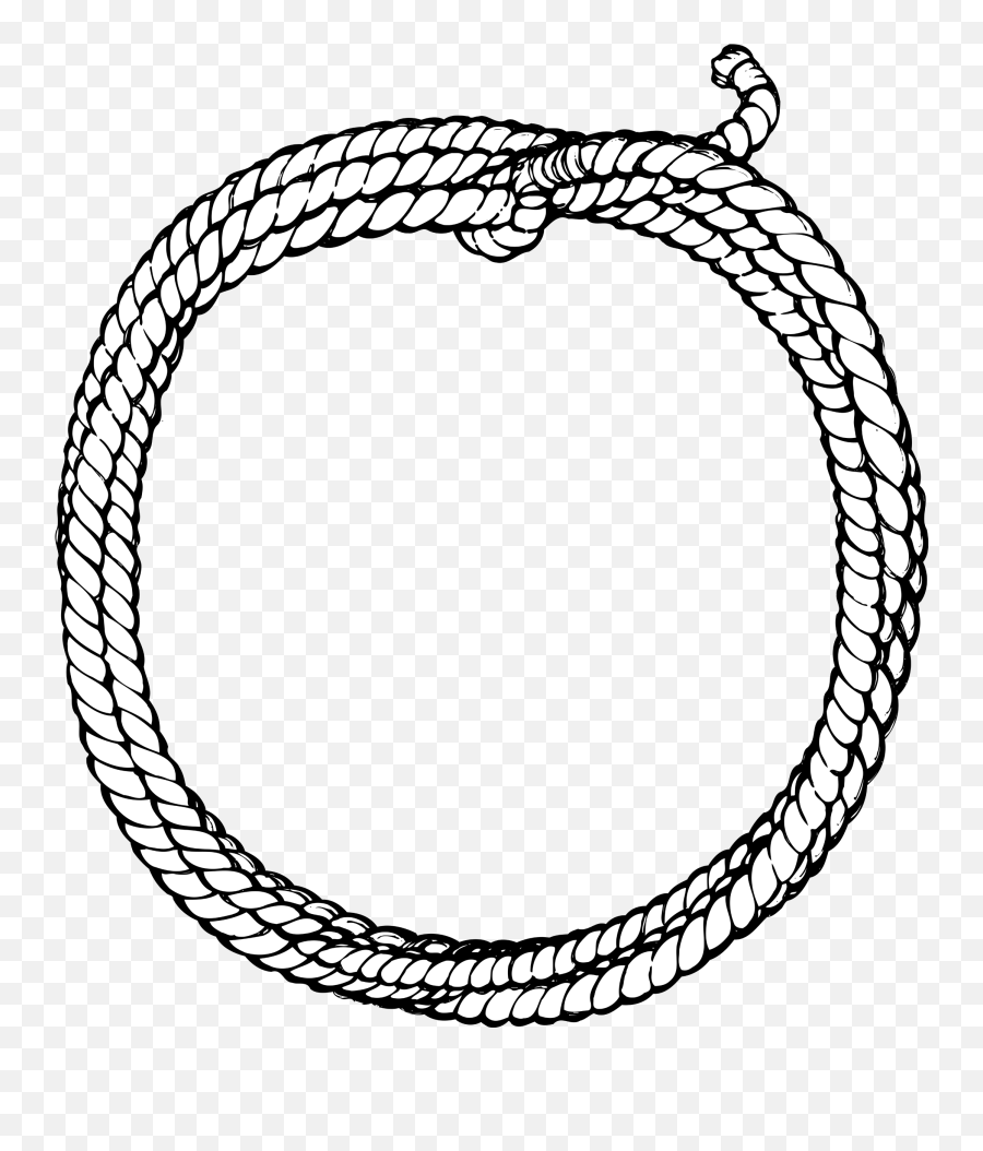 Cowboy Rope Drawing Easy Png Image With Western Rope Clipart Black And White,Rope Circle Png
