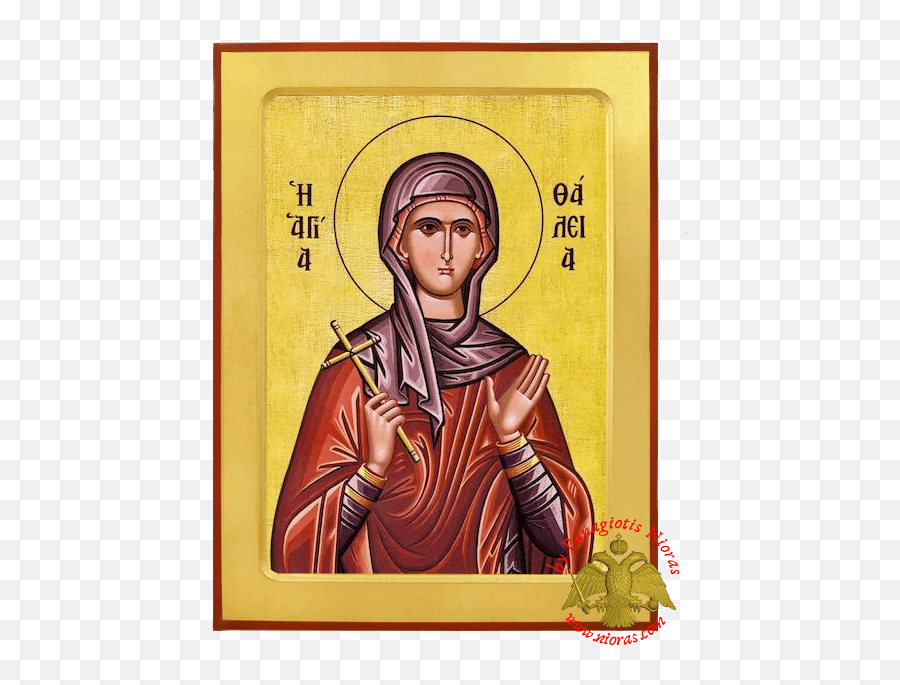 Saint Thalia Orthodox Byzantine Wooden Saint Thalia Png,St Lydia Icon