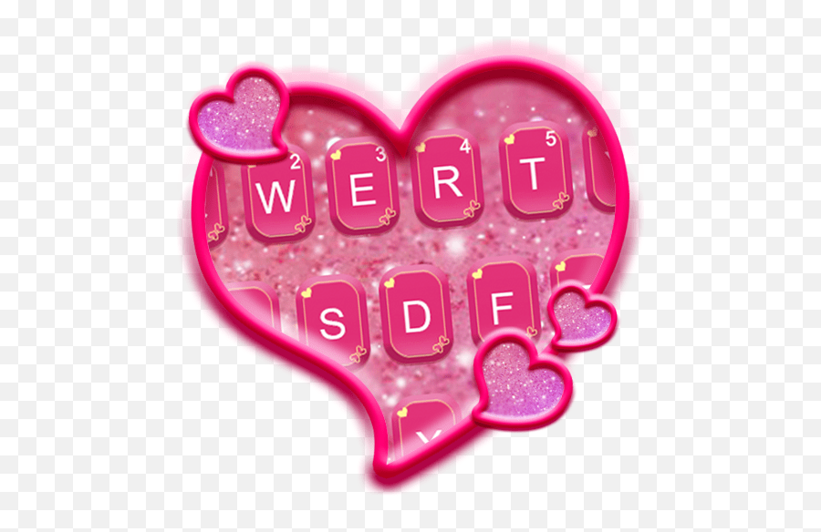 Glitter Heart Emoji Keyboard Heart Png,Heart Emoji Transparent free